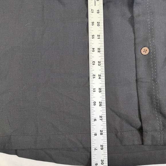 Tommy Bahama Island Zone Mens Large Silk Black Short Sleeve Button Up Camp Shirt - Picture 7 of 8